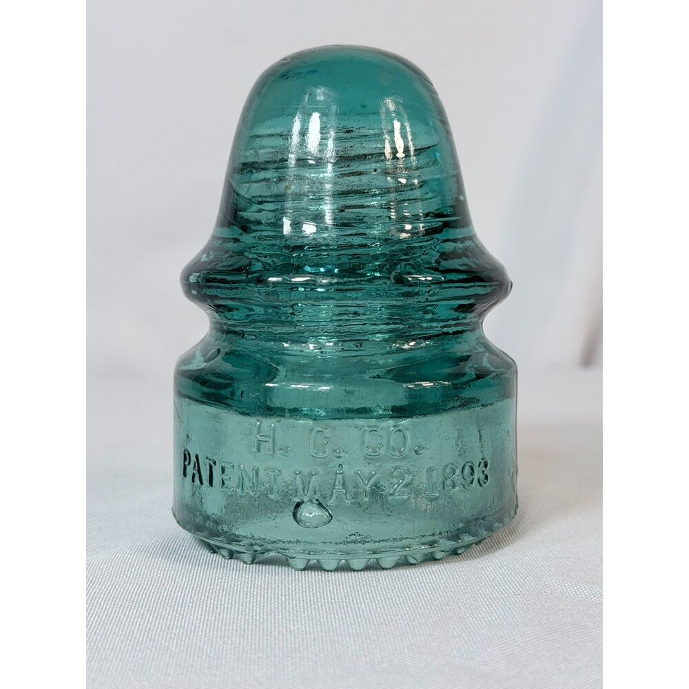 Hemingray Glass Company Petticoat Insulator Patent May 2 1893 Standard Aqua